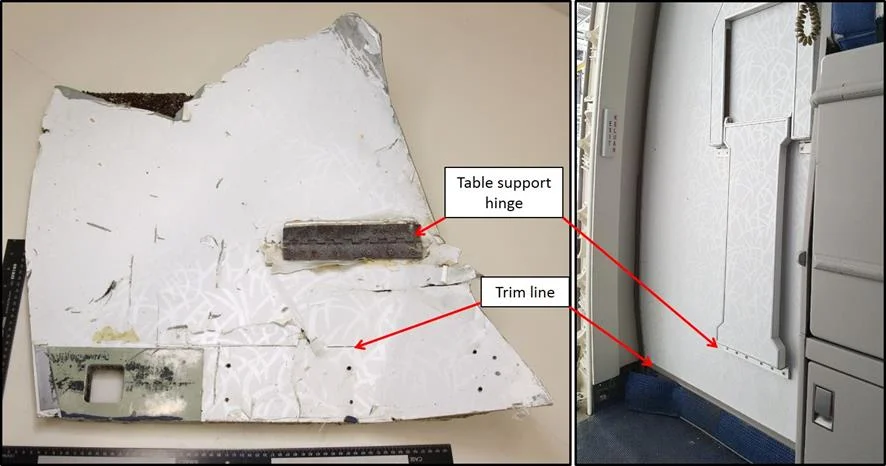 MH370 debris: Interior panel fragment