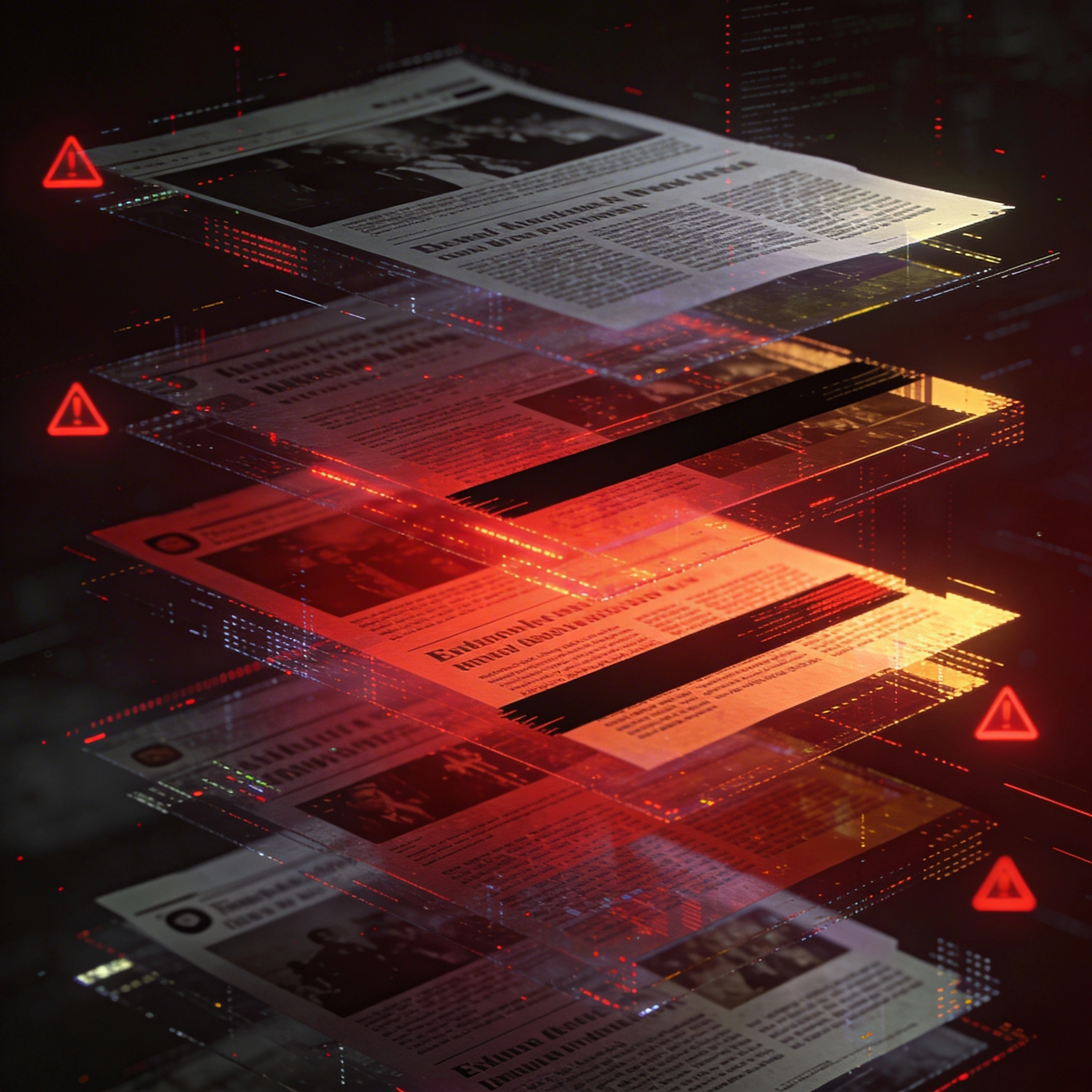 Layered visualization of information warfare
