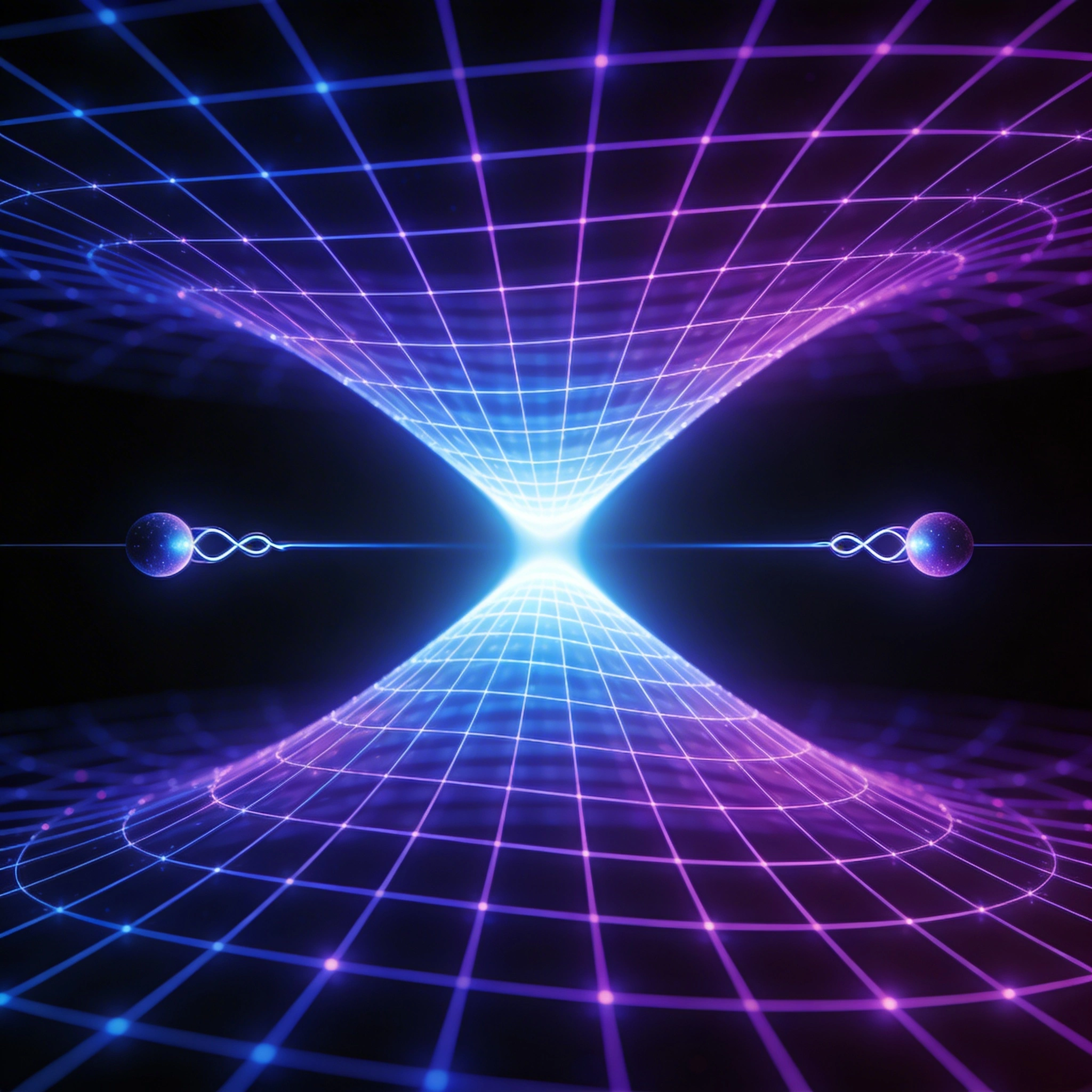 Visualization of ER=EPR wormhole connecting entangled particles