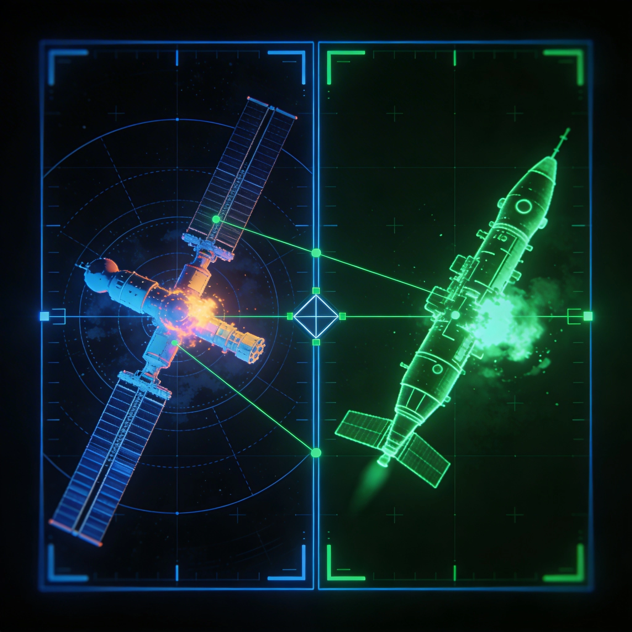 Split-screen visualization of dual-sensor synchronization