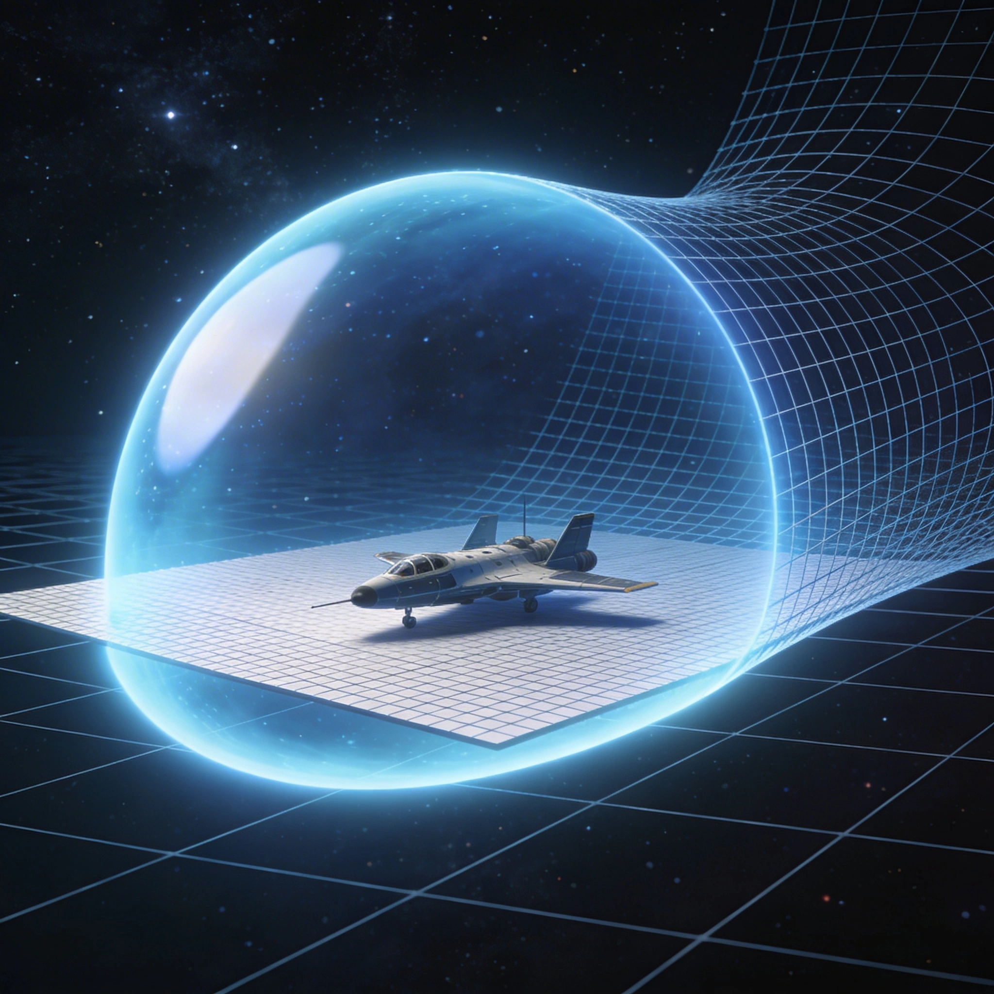 Visualization of Alcubierre warp drive spacetime geometry